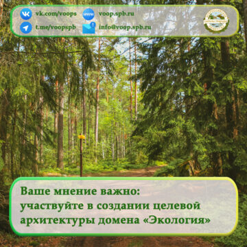 Ваше мнение важно: участвуйте в создании целевой  архитектуры домена «Экология»