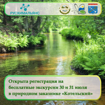 Открыта регистрация желающих принять участие в бесплатных экскурсиях 30 и 31 июля в заказнике «Котельский»