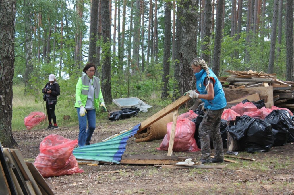 Волонтеры эколагеря «Мыс Киперорт»  избавили заказник «Выборгский»  от незаконных сооружений