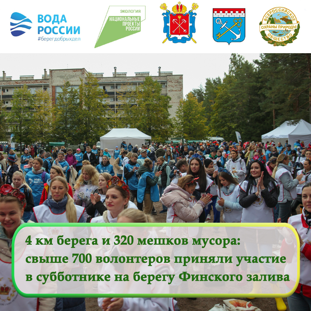 4 км берега и 320 мешков мусора: более 700 активистов приняли участие в масштабном субботнике на берегу Финского залива