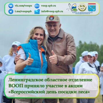 Ленинградское областное отделение ВООП приняло участие в масштабной акции «Всероссийский день посадки леса»