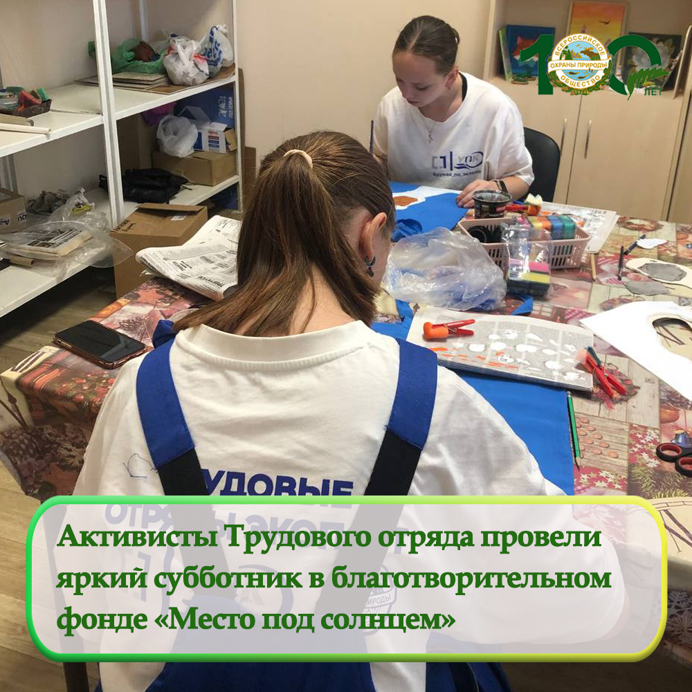 Трудовой отряд посетил субботник в благотворительном фонде «Место под солнцем»