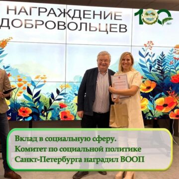 Вклад в социальную сферу. Комитет по соцполитике Санкт-Петербурга наградил ВООП