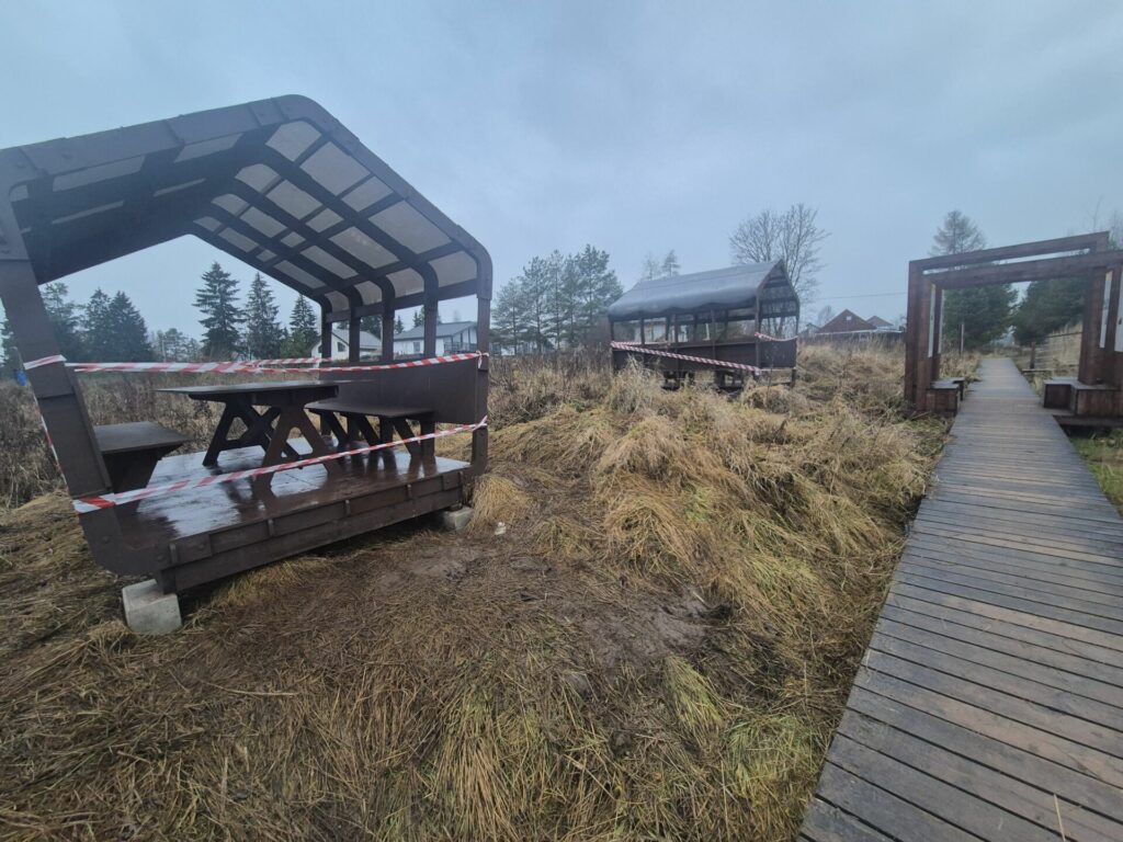 Геопарк «Саблинские водопады»: как выглядят беседки?