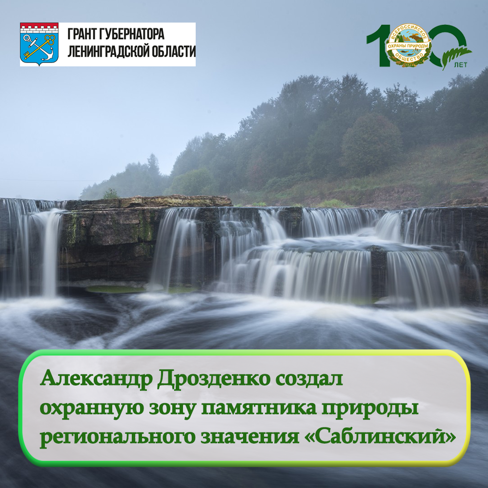Александр Дрозденко подписал постановление о создании охранной зоны памятника природы «Саблинский»