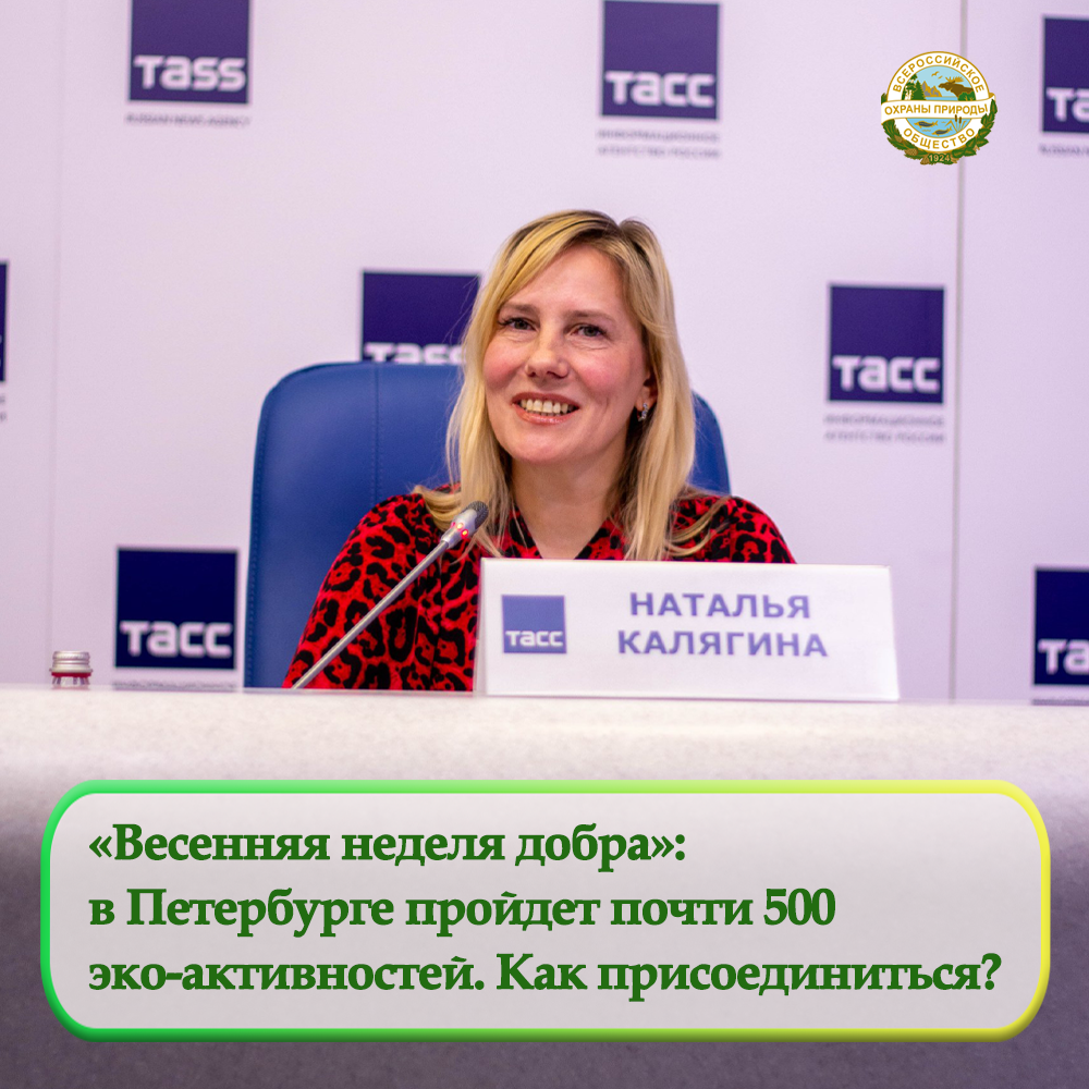 «Весенняя неделя добра»: около 500 мероприятий, связанных с экологией, благоустройством и животными, пройдет в Санкт-Петербурге