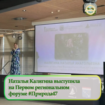 Наталья Калягина выступила на Первом региональном форуме #Природа47